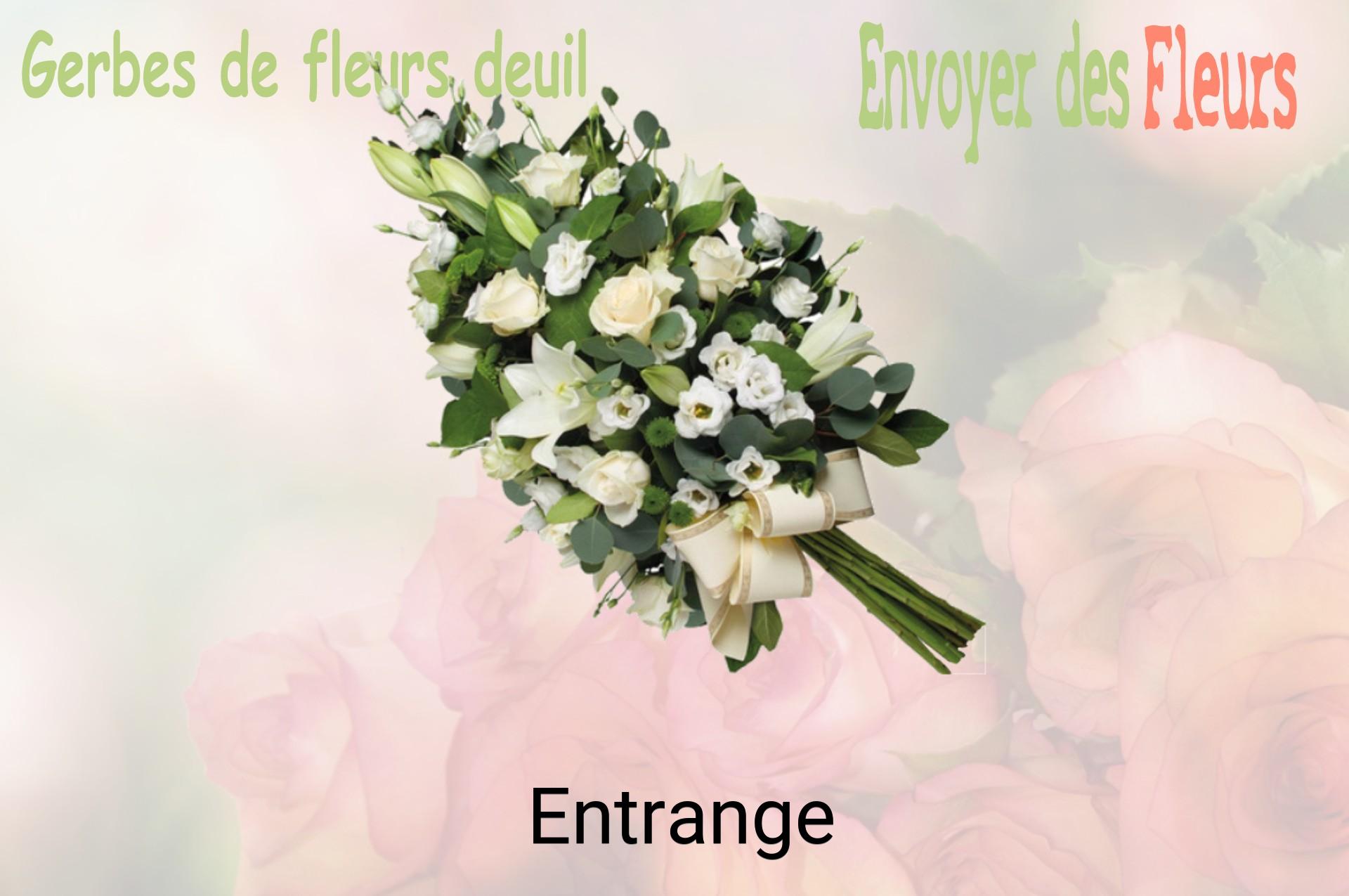 Gerbe de fleurs de deuil livrée à Entrange
